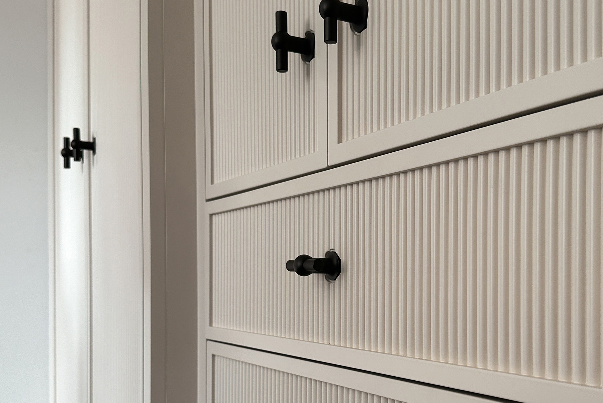Bespoke Wardrobes with reeded panelling