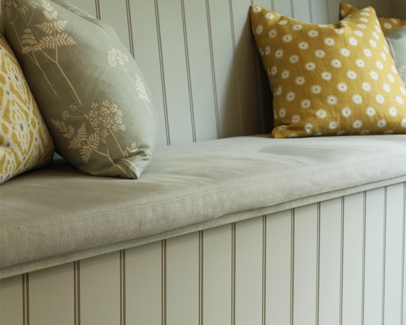 Comfortable boot room seating, made to measure